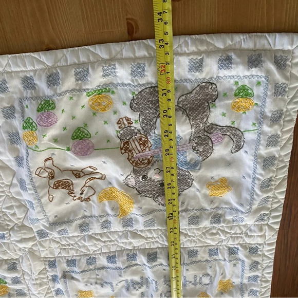 VTG Bucilla Mother Goose Rhymes Quilt (63480) Finished Quilt 30x33” Baby Blanket - Picture 8 of 15